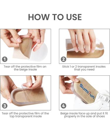 Orthopedic Heel Lift for Women Shoes - 3 Layers Adjustable Shoe Lifts for Women Uneven Legs - Gel Heel Inserts for Leg Length Discrepancy Heel Pain Heel Spur - 1/8" 2/8" 3/8" (Size S 1 Pair) Beige 3 Layers: S - UK 3-7 - Buy Online on GoSupps.com