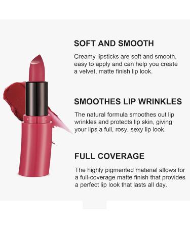 KIMIEYE 6Pcs Matte Lipstick Gift Pack Set - Long Lasting & Waterproof Crayon Lipstick - Smooth Texture, Matte Finish - Up to 24 Hours Wear - 0.74oz (SET A) - Buy Online on GoSupps.com
