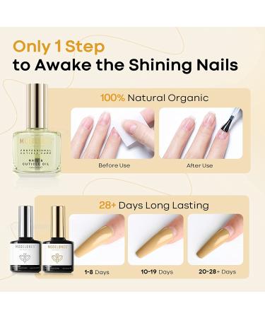 Modelones 15ml Gel Base and Top Coat Set with Cuticle Oil - Nail Treatment Trio - Buy Online on GoSupps.com