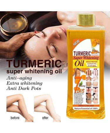  Generisch Turmeric Oil 300ml Brightening Body & Face Oil with Vitamin C Deep Hydration Skin Moisturizing Oils Super Whitening Massage Oil with - Buy Online on GoSupps.com