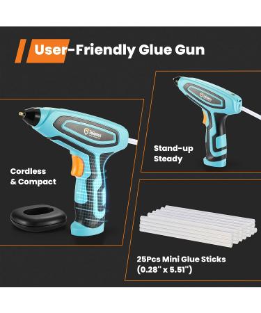 Cordless Anti-Drip Glue Gun  GoGonova Auto Gluing Out 15s Fast Preheating Glue Gun  5Ah USB-C Rechargeable Hot Glue Gun Kit with 25 Pcs Premium Mini Glue Sticks  Smart Power-Off - Buy Online on GoSupps.com