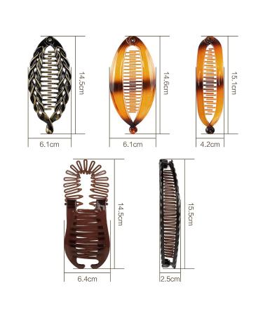 Fumanduo Vintage Banana Clips - Set of 10 Fish Shape Hairpins for Women | Hair Accessories for Ponytails & More - Buy Online on GoSupps.com