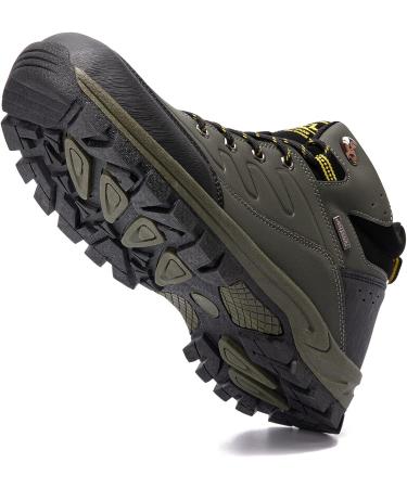 HIKLDK Men's Lightweight Ankle Hiking Boots - Breathable & Non-Slip Trekking Shoes for Outdoor Activities (Size 12, Green) - Buy Online on GoSupps.com