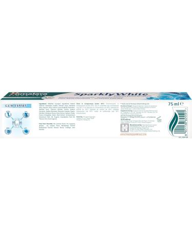 Himalaya Sparkling White Gum Herbal Toothpaste - Mint 75ml (Pack of 3) | International Shipping Available - Buy Online on GoSupps.com