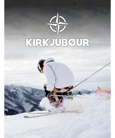 Kirkjub ur Skadi Men's Ski Pants - Snow & Water-Repellent Loose Fit Optimal Wind & Weather Protection - Black & Blue Size L - Buy Online on GoSupps.com