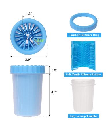 Dog Paw Cleaner Cup | Portable Silicone Paw Washer Brush for Large Dogs | Pet Grooming and Gifts for Dog Owners - Blue - Buy Online on GoSupps.com