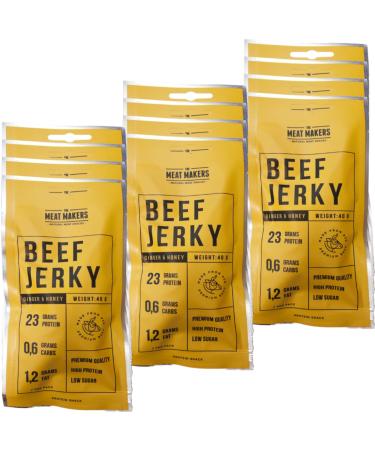 The Meat Makers - Beef Jery Sport (12x40g) Ginger and Homey |High quality meat snack high protein content low -calorie low fat content snacks.Ideal for sports picnic on the go in the 4th Ginger & Honey office - Buy Online on GoSupps.com