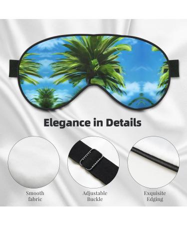 Buy SSIMOO Summer Palm Tree Sleep Mask - Adjustable Breathable Fashionable Eye Mask for Comfortable Sleep | International Shipping Available - Buy Online on GoSupps.com