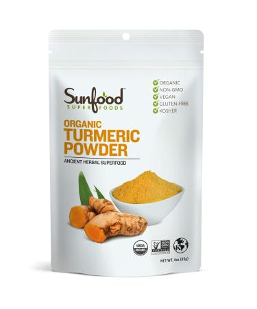 Sunfood Organic Turmeric Powder 4 oz (113 g)