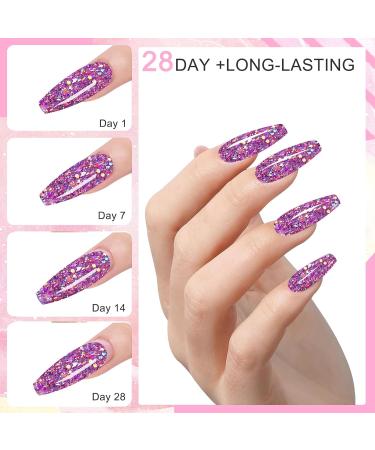 28g Pink Glitter Acrylic Nail Powder for French Manicure - HJ-NAP017-No.43 - Buy Online on GoSupps.com