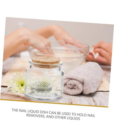 minkissy Nail Cup Glass Nail Dish Bowl Nail Dish Cup Nail Dappen Cup Nail Liquid Holder Manicure Nail Dish Acrylic Nail Tools Nail Brush Dappen Cup Stainless With Base Bracket - Buy Online on GoSupps.com