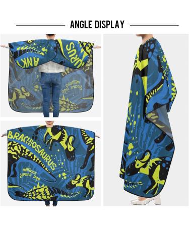 Waterproof Barber Cape - Dino Pattern on Blue & Cheetah Haircut Bib for Men | Unisex Hair Cutting Cape - Shop Now - Buy Online on GoSupps.com