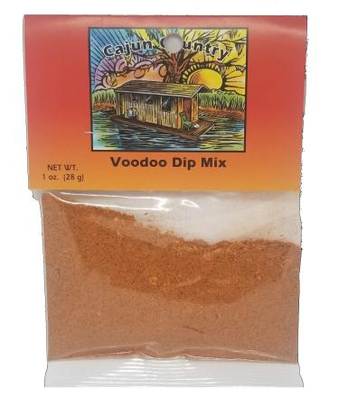 Cajun Country Voodoo Dip Mix, 1 Ounce Packet (Makes 2.5 Cups of Dip - No MSG Blend)