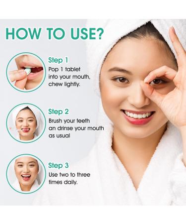 150P Toothpaste Tablets - Nano Hydroxyapatite Travel-Friendly Sensitive Toothpaste Bites for Kids & Adults Spearmint Flavor - Buy Online on GoSupps.com