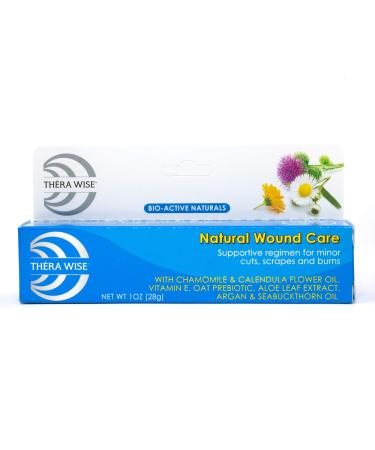 Thera Wise Natural Wound Care Ointment for Protection and Repair of Minor Cuts Scrapes Rashes Eczema Pressure Sores and Diabetic Foot/Leg Ulcers - Great for Sensitive Skin