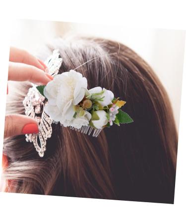MAGICLULU Bridal Hair Accessories Bridal Hair Comb Hair Side Comb Women Hair Comb Hair Ornament Bridal Headpiece Hair Decoration Flower Shape Hair Decor Silk Flower Wedding Hair Stick Bride - Buy Online on GoSupps.com