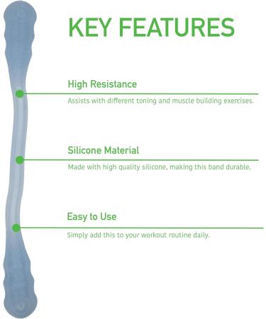 Mind Reader 1 Shape Chest Expander - Rubber Resistance Band & Exercise Stretching Strap - Blue | International Shipping Available - Buy Online on GoSupps.com