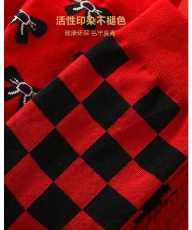 Chinese New Year Red Women's Sports Socks - 4 Pairs for Spring Festival Good Luck - Buy Online on GoSupps.com