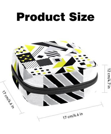GIAPB Period Bag - Abstract Geometric Plaid Color Sanitary Napkin & Makeup Storage Pouch - Buy Online on GoSupps.com