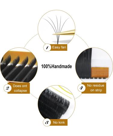 QUEWEL Easy Fan 0.07C Curl 18mm Russian Volume Lashes - Self Fanning Eyelash Extensions - Buy Online on GoSupps.com