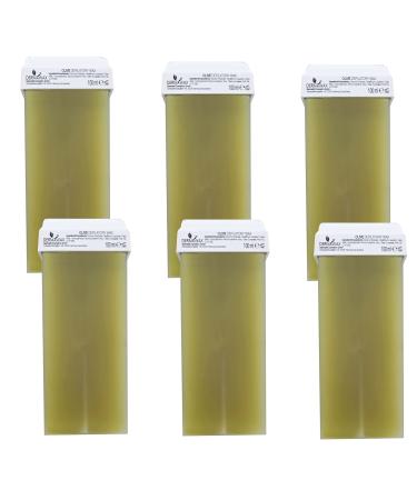 Dermawax 6x roll on wax olive wax warm wax of 100 ml roll-on waxing pads warm-growing patrons depilatory wax hair removal- depilation waxing body care replenishment set - Buy Online on GoSupps.com