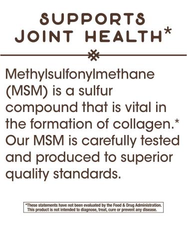 Nature's Way MSM 1000mg Tablets - 200 Count Pack | Joint Health Support - Buy Online on GoSupps.com