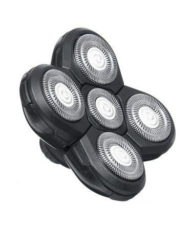 POHOVE Shaver Attachments 5 Tips Beard Tool Replacement Part Electric Shaver Razor Head for Head and Face - Black, Free