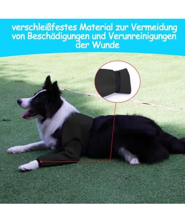 Dog Recovery Suit - Cone Collar Alternative Abrasion-Resistant Waterproof & Washable Prevents Licking & Wound Infection (Black M) - Buy Online on GoSupps.com