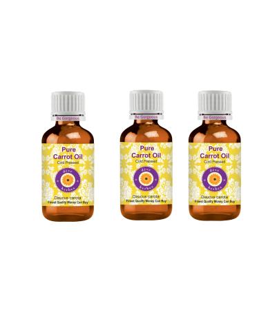 Deve Herbes Reines Karotte l (Daucus carota) Nat rliche Therapeutische Qualit t kaltgepresst (Pack of Three) 100ml X 3 (10 oz)