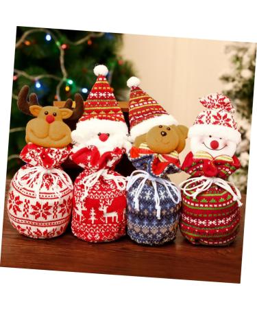 KOMBIUDA 1pc Christmas Candy Portable Storage Ornament Hanging Bag Little Knitted Bear Adorable Kids Bags - Buy Online on GoSupps.com