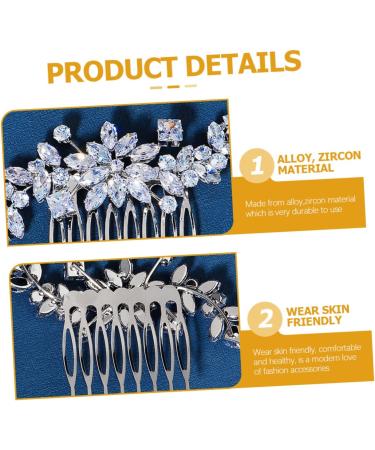 Housoutil Crystal Side Hair Comb Flower Girl Headpiece Wedding Bridal Hair Comb Crystal Hair Accessories Hair Accessories for Prom Combs Wedding Headdress Zircon Hairpin Alloy Bridesmaid - Buy Online on GoSupps.com