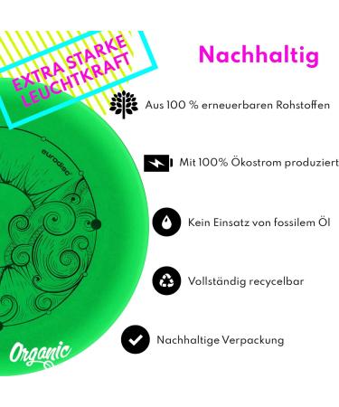 Buy Eurodisc 175g SUPERGlow Frisbee - Organic Ultimate Glow in the Dark Green Disc for Night Play - International Shipping Available - Buy Online on GoSupps.com