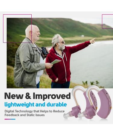 Set of 2 Small Noise-Reducing Digital Devices for Adults, Seniors & Women - Purple - Buy Online on GoSupps.com