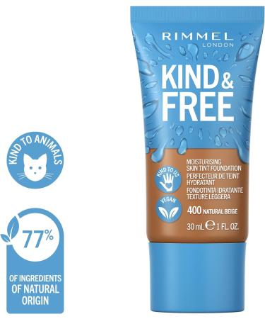 Rimmel Kind + Free Moisturising Skin Tint Foundation Natural Beige 400 - 30ml - Pack of 1 - Buy Online on GoSupps.com