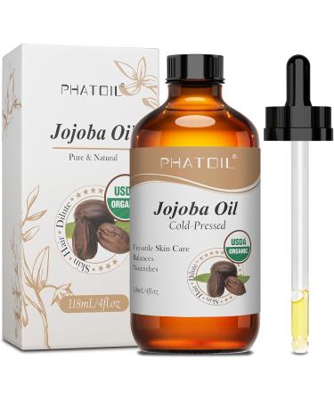 PHATOIL Huile de Jojoba Bio 118ML Organic Jojoba Oil 100% Naturelle Pure - Press e Froid - Sans Hexane - Huile Hydratante pour Peau Cheveux Corps Ongles Avec Pipette - Buy Online on GoSupps.com