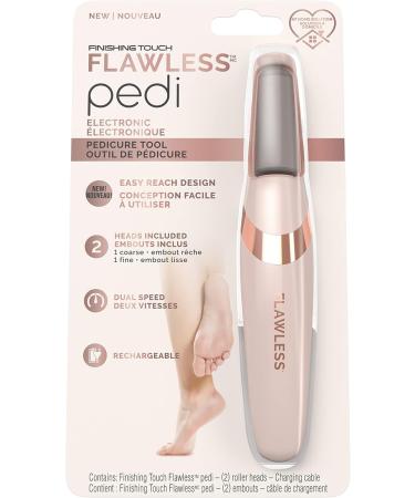 Finishing Touch Flawless Pedi Electronic Pedicure Tool + Flawless Salon Nails Total Manicure & Pedicure Solution (Rose Gold) Foot Scraper+ Pedicure Solution - Buy Online on GoSupps.com
