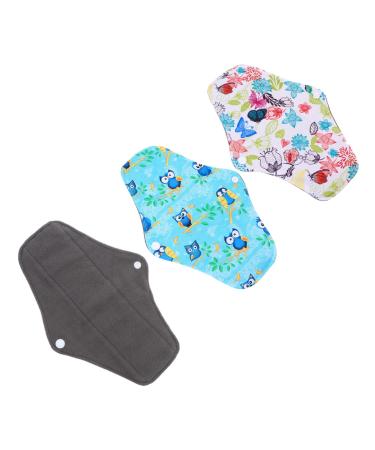 Excart tea towels 3 pieces of charcoal reusable sanitary cushion Washable sanitary cushion adult care mats (sorted color) underpants for women