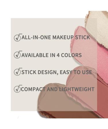 Boobe Multi Stick - Bronzer Highlighter & Blush Stick | Waterproof Cream Makeup for All Skin Types | 10g Easy-to-Use Contour & Brighten 01# - International Shipping - Buy Online on GoSupps.com