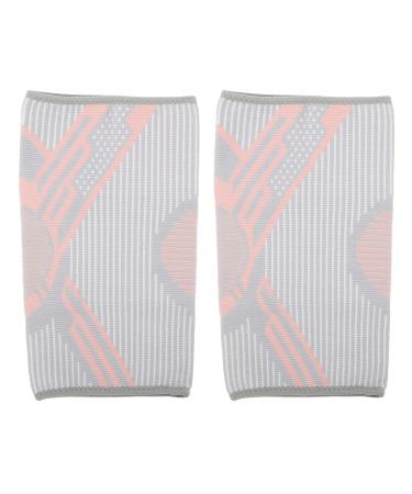 Knee Support Set - Elastic Nylon Polyurethane Rubber Band Non-Slip Knee Brace for Sports - Pink (1 Pair - Buy Online on GoSupps.com