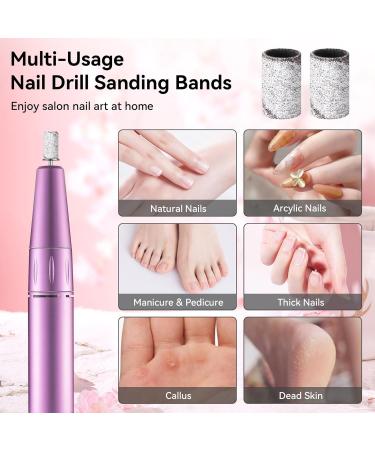 100Pcs White Nail Sanding Bands for Nail Drill with 240# Grit, 2 Mandrel Bits - Boxed for Acrylic Nails, Gel Manicures & Pedicure - Buy Online on GoSupps.com