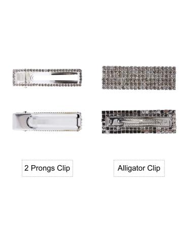 12 Pack Silver Vintage Geometric Hair Clips for Wedding Party - Retro Metal Pearl Crystal Rhinestone Branch Leaf Snap Barrettes & Bobby Pins - Bridal Accessory - Buy Online on GoSupps.com