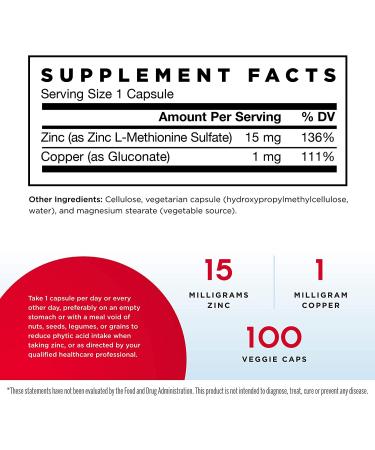 Jarrow Formulas Zinc Balance - 100 Capsules for Immune Support & Healthy Skin - Buy Online on GoSupps.com