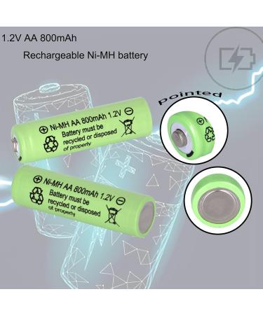 16 Packs 1.2V Ni-MH Rechargeable AA Batteries - 800mAh Pre-Charged for Solar Lights Lawn Lamps & String Lights - Eco-Friendly & Long-lasting - Buy Online on GoSupps.com
