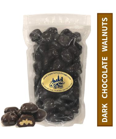 Dark Chocolate Covered Walnuts - 2lb Bag of Crunchy Walnuts in Rich Dark Chocolate - Buy Online on GoSupps.com