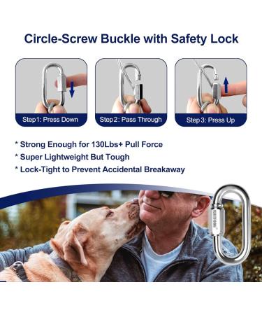 Watfoon Long Dog Leash for Courtyard 10.7m to 22.9m Steel Cable Runner Durable Adhesive Belt Perfect for Outdoor & Camping 35ft Blue - Buy Online on GoSupps.com