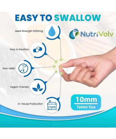 Nutrivolv Turmeric Curcumin 3200mg with Ginger & Black Pepper for Enhanced Absorption | High Strength | Organic | Vegan 120 Tablets | Joint Support Inflammation & Pain Relief - Buy Online on GoSupps.com