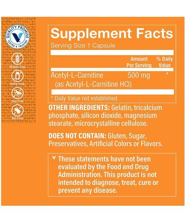 Acetyl-L-Carnitine 500mg - Supports Brain Health & Energy - Pure Carnipure - 240 Capsules by The Vitamin Shoppe - International Shipping Available - Buy Online on GoSupps.com