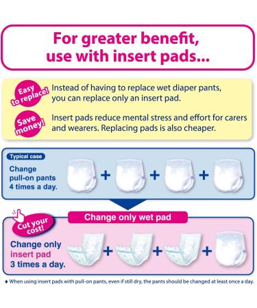 Adult Diaper Insert Pads - Unisex Booster Liners for Incontinence | Odor Control Adhesive Pads - 30 Ct - 6.3" x 18.1 - Buy Online on GoSupps.com