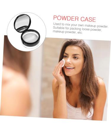 VINTORKY Powder Puff Holder Case with Puff Loose Containers Travel Cosmetic Containers Makeup Puff Pot Black - Buy Online on GoSupps.com