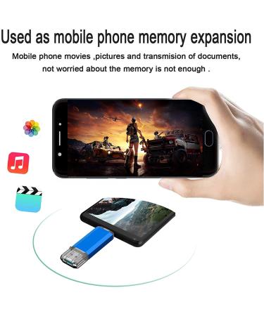 64GB USB C Flash Drive Alihelan 2 in 1 OTG Dual Type C Thumb Drive | USB 3.0 Pen Drive Memory Stick - Blue 64GB - Buy Online on GoSupps.com